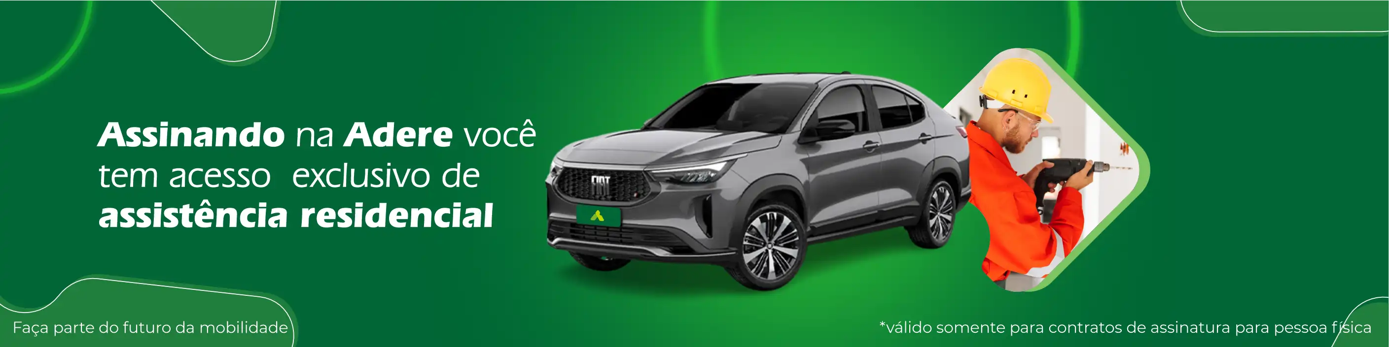 Promoção de aluguel de veículos Adere 1